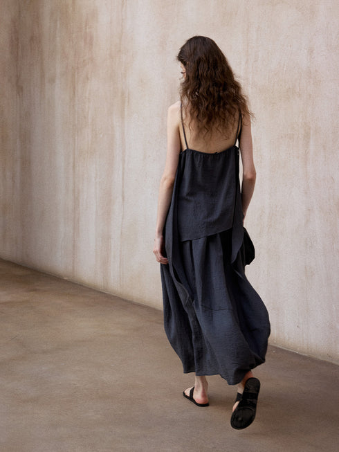 Rika Bulb Skirt - Dark Gray